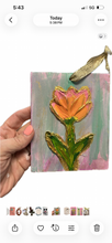 Load image into Gallery viewer, Gold Cross/tulip Picture with Hanger