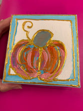 Load image into Gallery viewer, 4x4 pumpkin canvas
