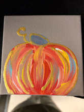 Load image into Gallery viewer, 4x4 pumpkin canvas